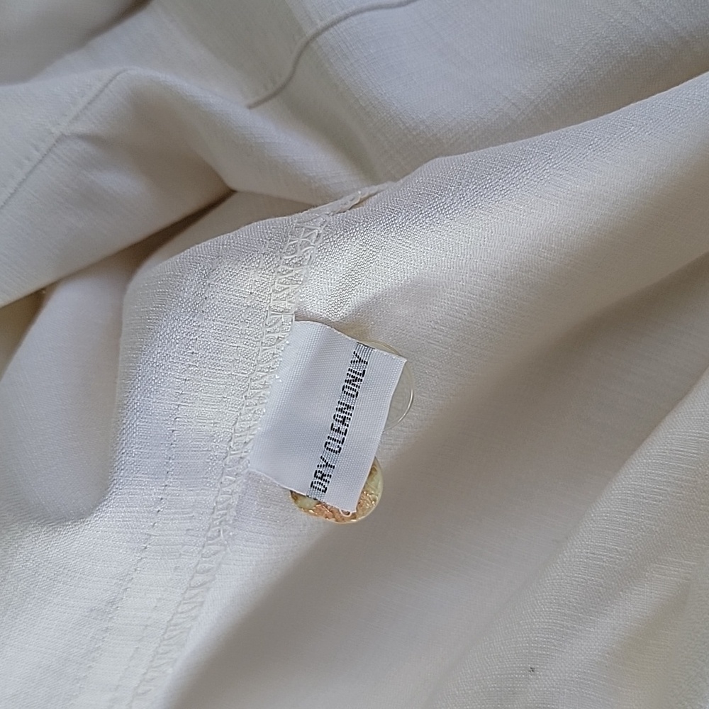 Tommy Bahama Silk Flat Front High Waste Shorts With Stretch Sz 14 Cream - Picture 10 of 11